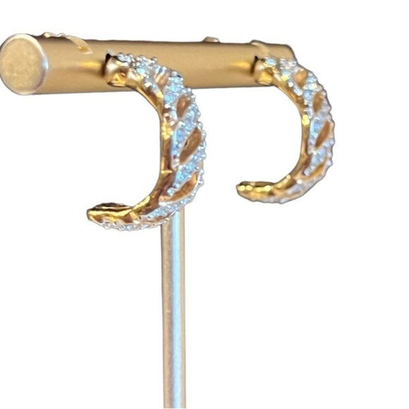 Swarovski vintage studded earrings stamped - Picture 4 of 7